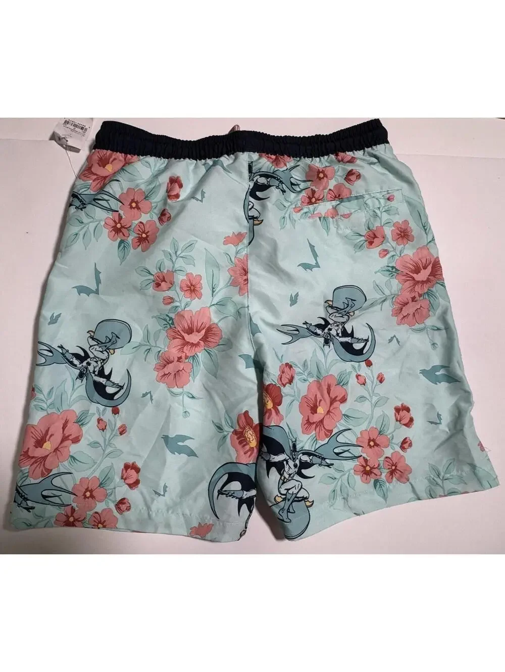 BATMAN Swim Trunks Board Shorts Floral Hawaiian Mesh Lined Size S NEW NWT